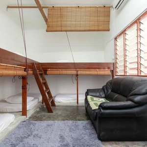 Bunk beds and couch