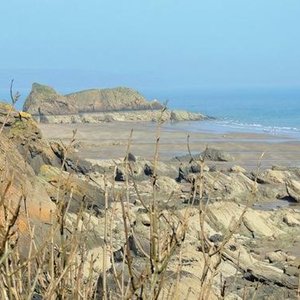 Overlooking Monkstone Point and beach
