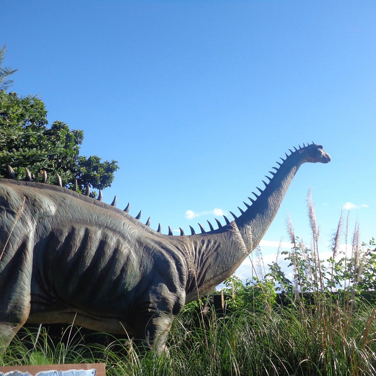 Encontrar um dinossauro super realista no estacionamento deve ser