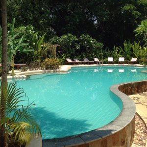 Pool by the lake