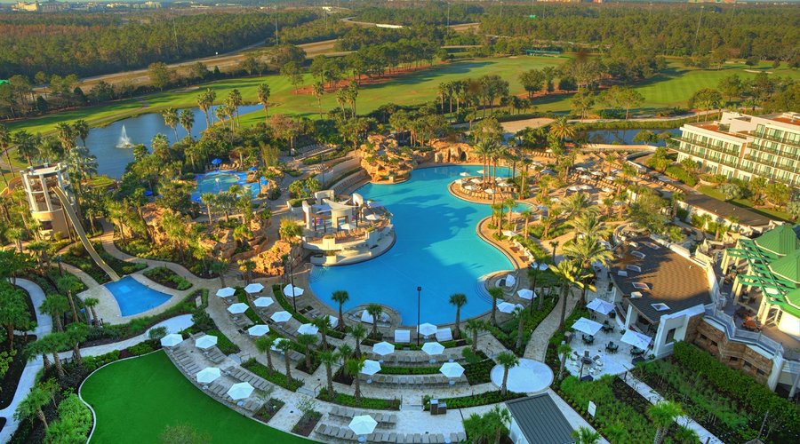Falls Pool Oasis Aerial View
