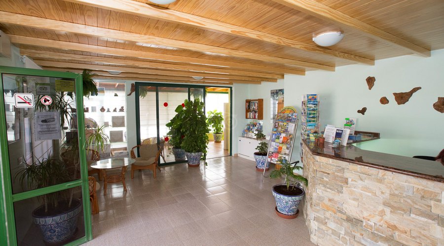 Lobby at the Bungalows Castillo Playa