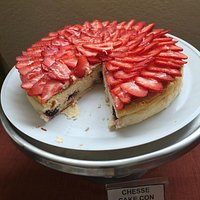 Pie de queso y fresas