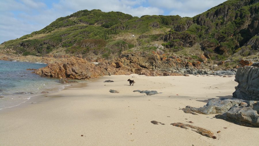 There is a private beach