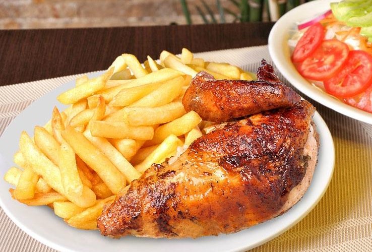 Cuarto de pollo a la brasa
