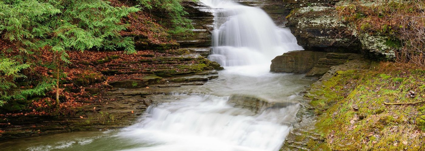 Small falls next to old mill
