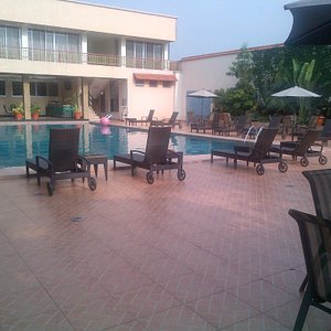 Pool area of hotel
