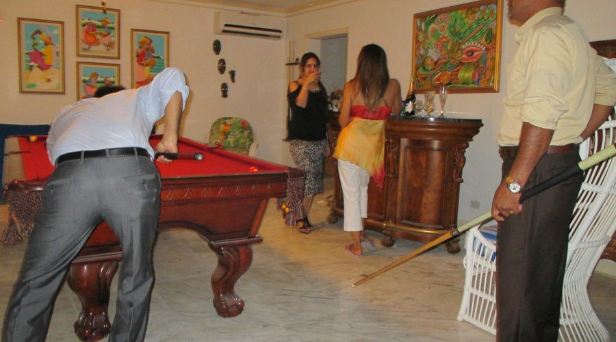 Pool room and lounge area