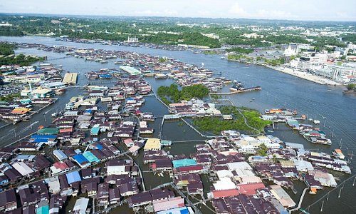 Aerial View of Kampong Ayer