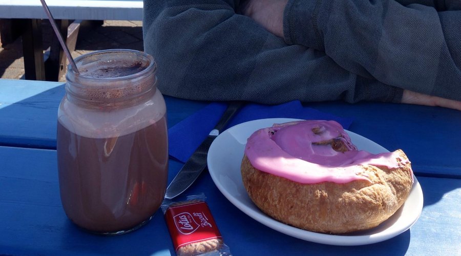 Hot chocolate with a chilli bite and the best danish I've ever tasted