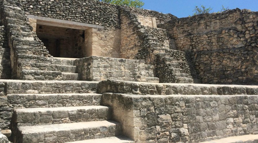 Up close on the ruins