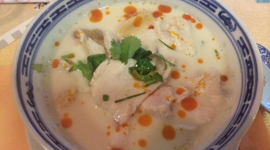 Chicken and coconut milk soup