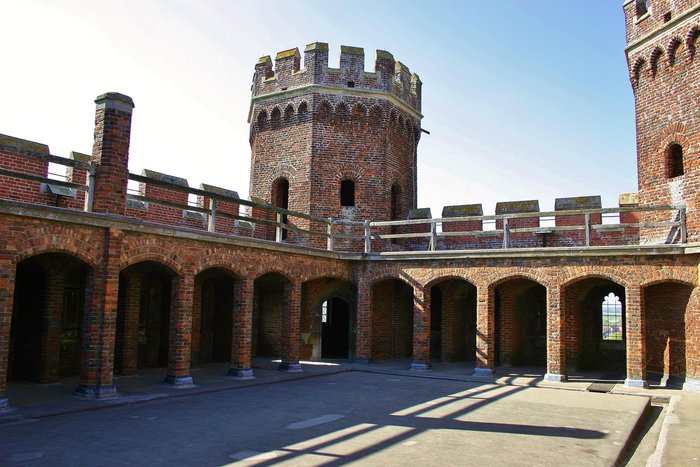 The rooftop battlements