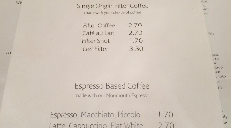 price list