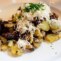 Blunzngröstl mit Kren