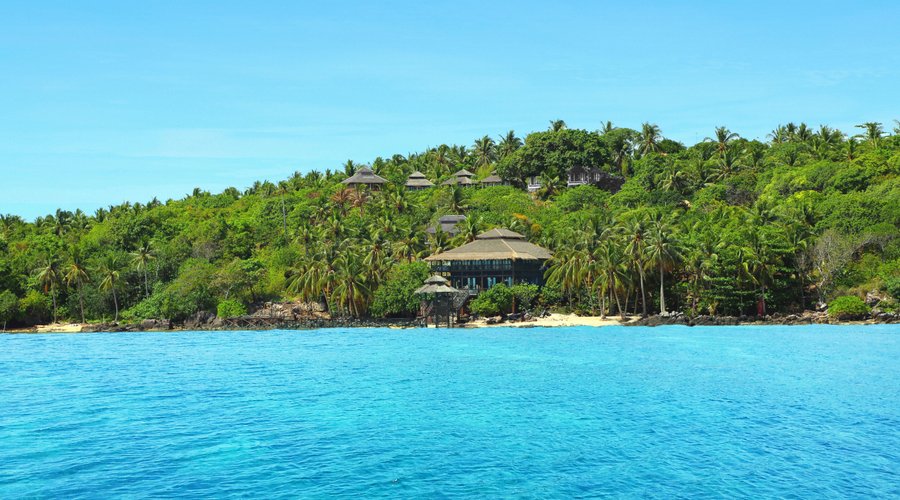 The resort from the sea