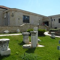 A view of the museum entrance from the gate to the city