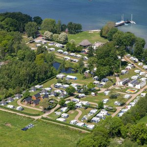 Luftfoto af campingplads