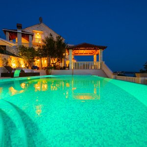 pool at night