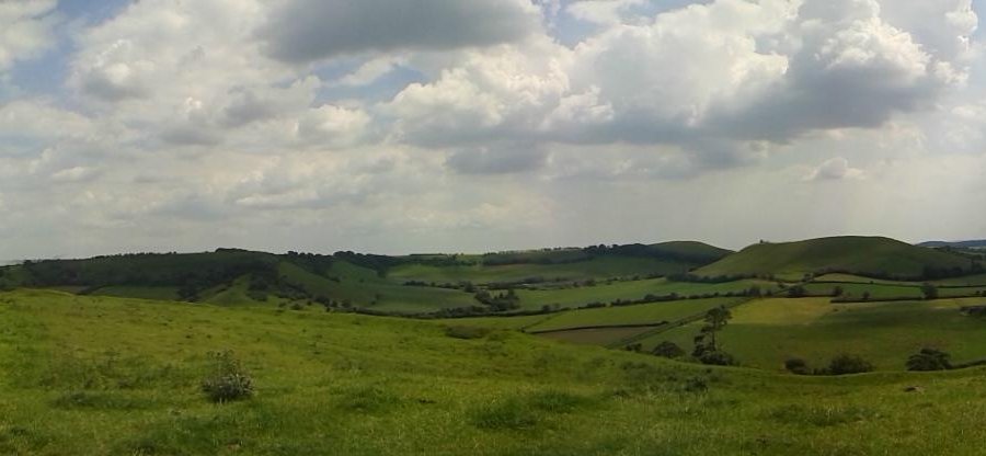 Ausblick von Cadbury Castle