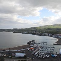 Marina e Porto da Praia da Vitória, vistos do Miradouro do Facho
