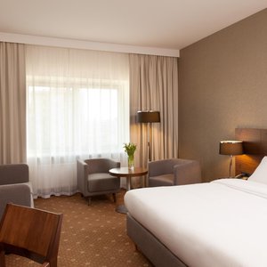 Warminski Hotel & Conference in Olsztyn, image may contain: Screen, Monitor, Computer Hardware, TV