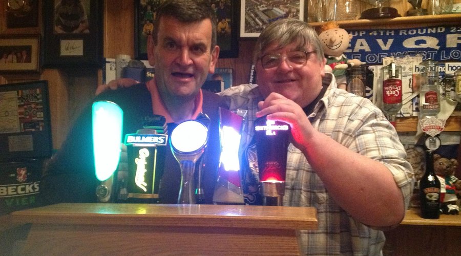 Mick Byrne (on Left)