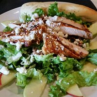 Harvest Salad with Blackened Chicken Breast at Risky Business