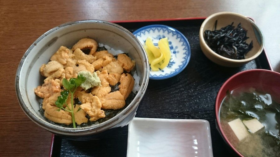あさの食堂、ウニ丼、最高です！！