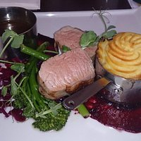 Roast loin of lamb