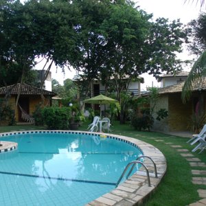Vista da Piscina e Jardim