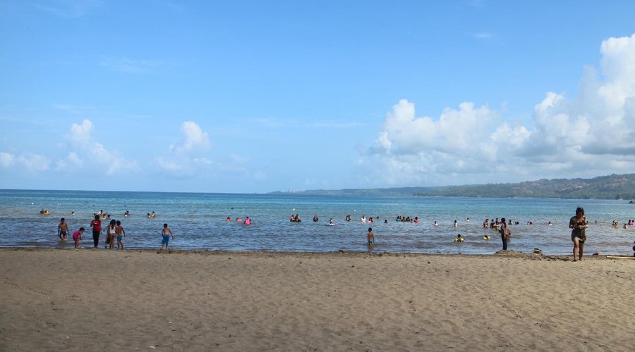 the view of the beach