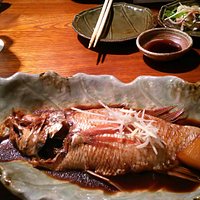 ノドグロの煮付けと桜ますの刺身