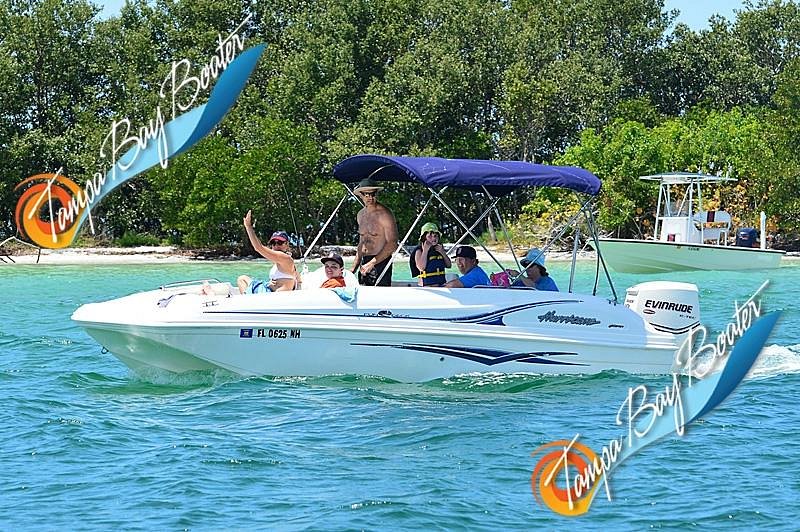 20' Hurricane Deckboat  Tierra Verde Boat Rentals