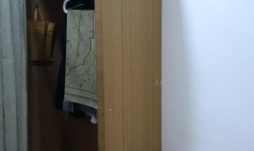 Simple wardrobe in the room