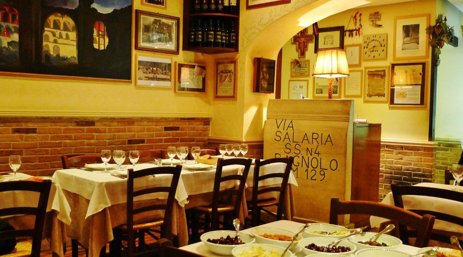 The dining area