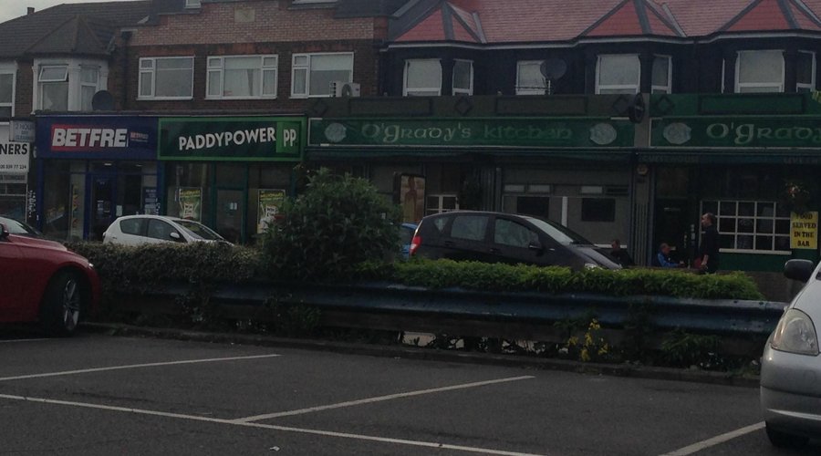 From the carpark opposite O'Grady's