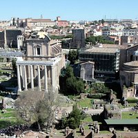 Antoninus and Faustina Temple seen from Palatine Hill