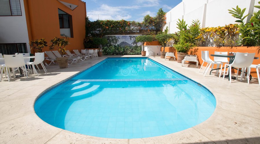 The Outdoor Pool at the Apartotel Suites Cristina
