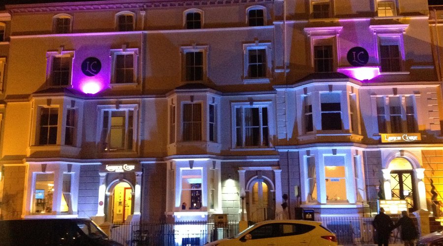 At night
