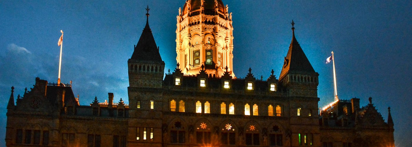 Connecticut State Capitol - at nught.