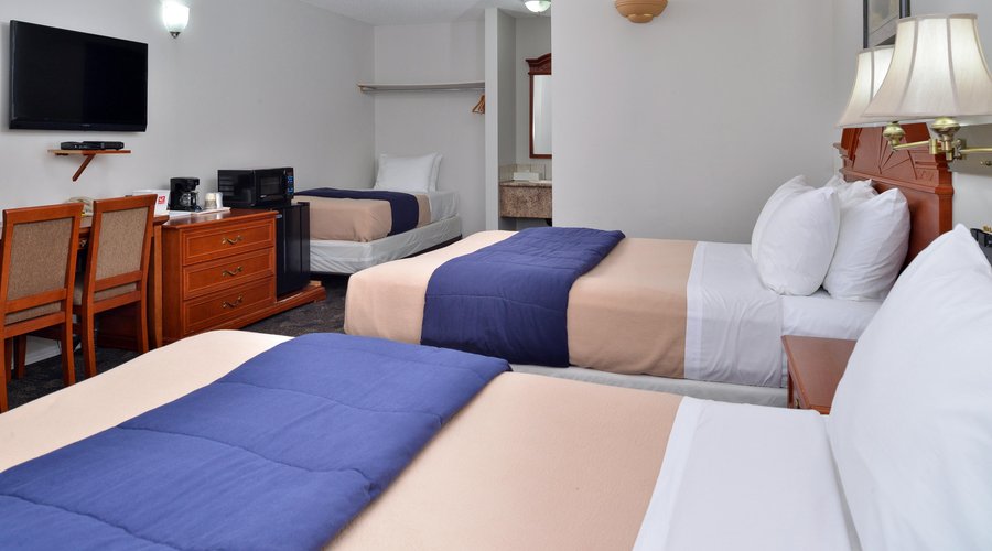 Room With Two Queen Bed and One Single