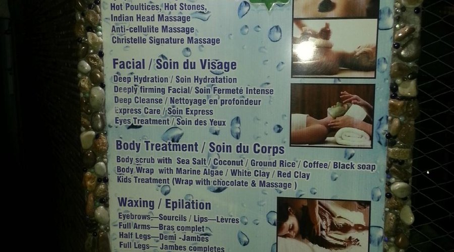 Spa Menu Advertise Board