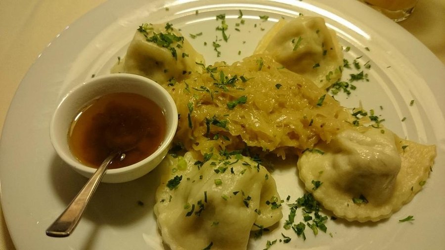 Kärntner Fleischnudeln mit Sauerkraut
