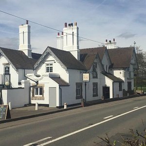 Boars Head Hotel in Draycott in the Clay, image may contain: Suburb, Housing, Building, House