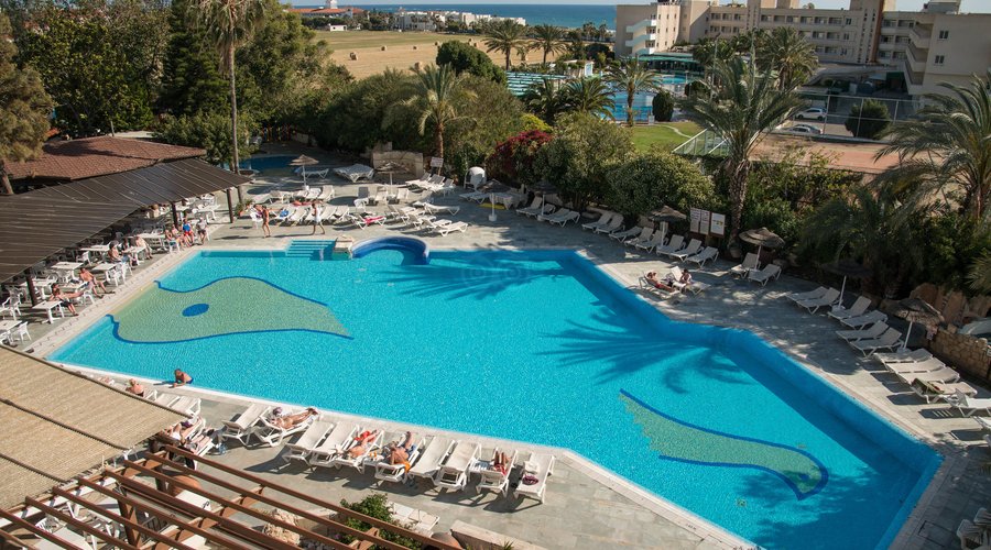 The Twin Sea View Room with Pool Access at the Paphos Gardens Holiday Resort