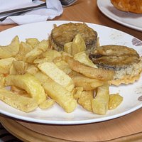 Black pudding and chips