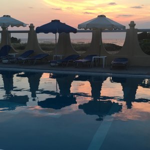 Pool at sunset