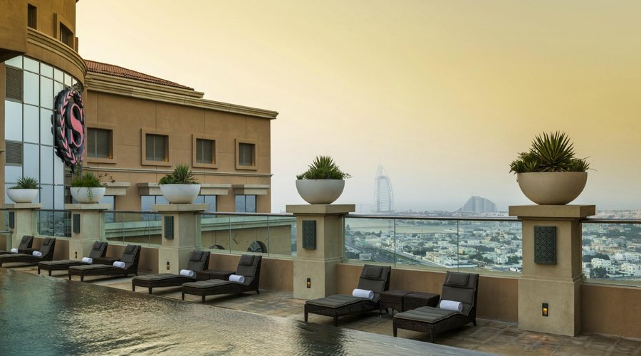 Sunset from the rooftop pools