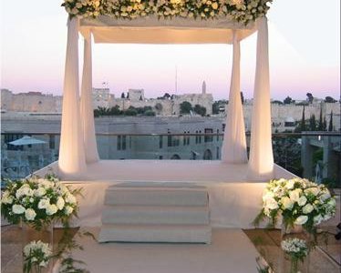 Wedding with the Old City in the background